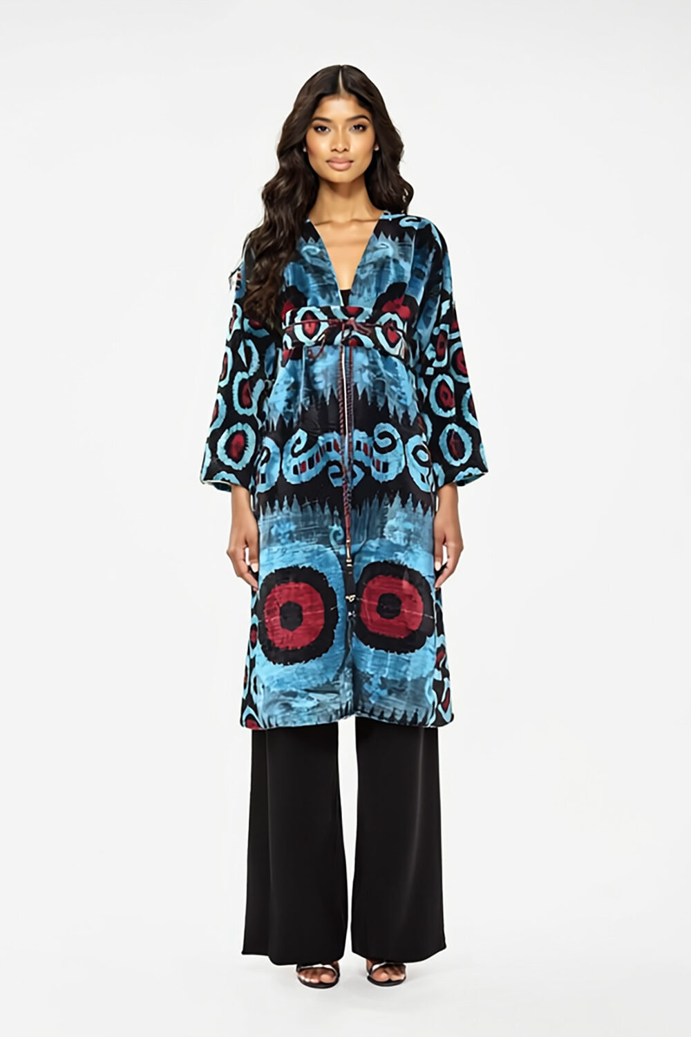 Silk Ikat Velvet Robe