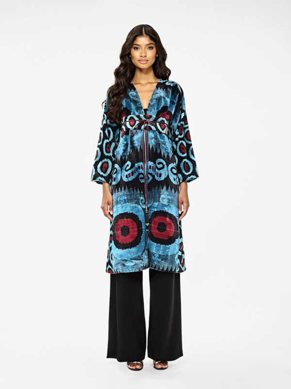 Silk Ikat Velvet Robe