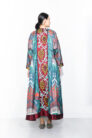 Green Multicolor Silk Ikat Suzani Robe IK621