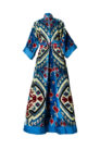 Luxury Silk Ikat Velvet Robe