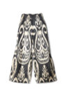 Reversible Silk Ikat Wrap Pants with Tassel Tie