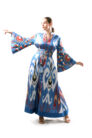 Suzani Embroidered Maxi Robe-Dress