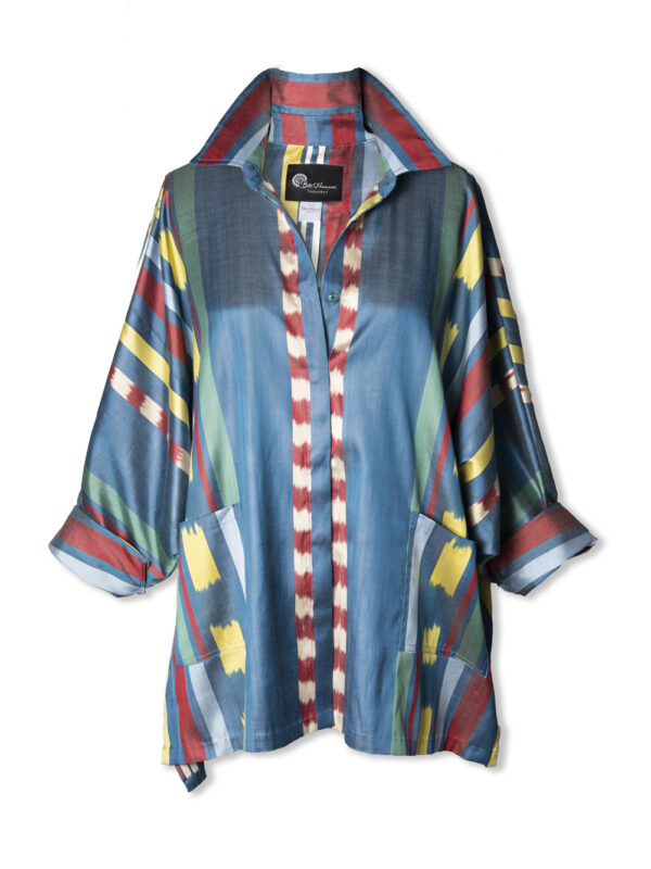 Oversize Silk Ikat Shirt
