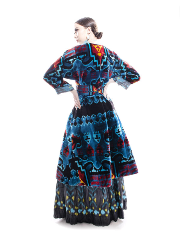 Silk Ikat Velvet Robe