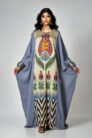 Long Ikat Kaftan Dress