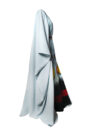Aqua Blue Silk Ikat Kaftan Dress
