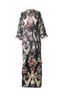 Silk Ikat Kaftan Dress