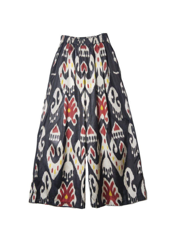 Silk Ikat Palazzo Pants