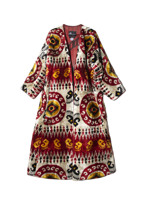 Silk Ikat Velvet Robe