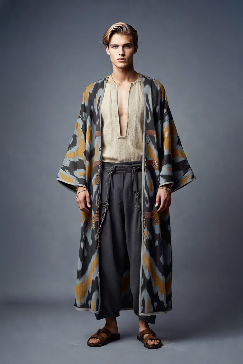 Ikat Robe for Men