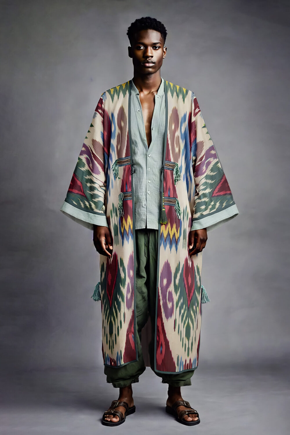Ikat Robe for Men